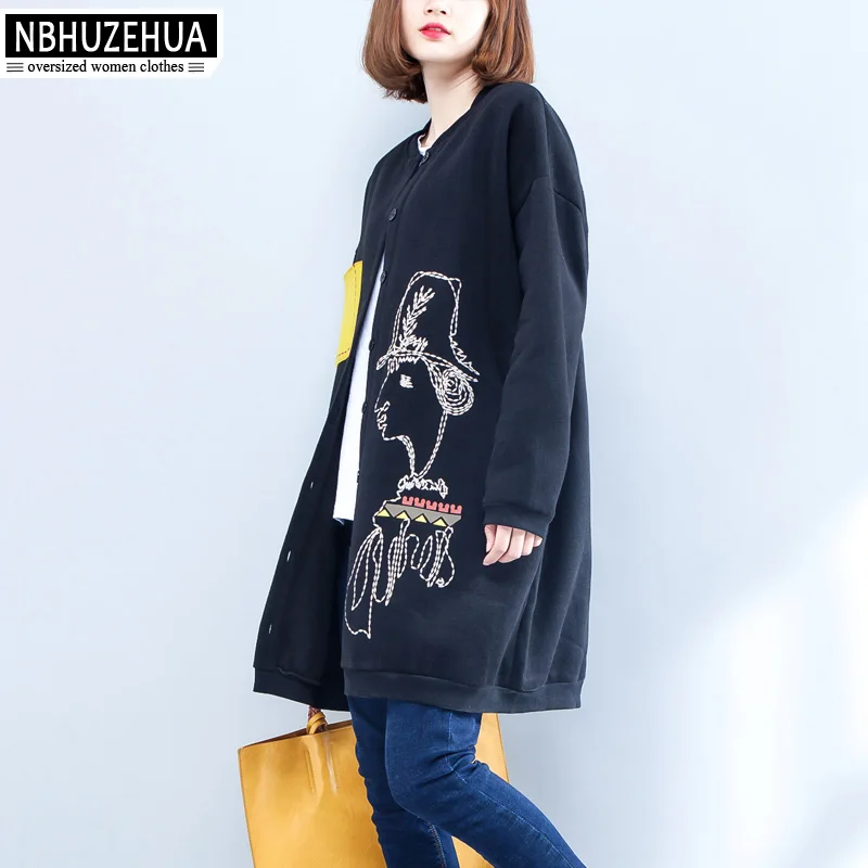Nbhuzehua 7G424 5XL 6XL Harajuku oversize-свитшот Для женщин О-образным вырезом Kawaii мультфильм
