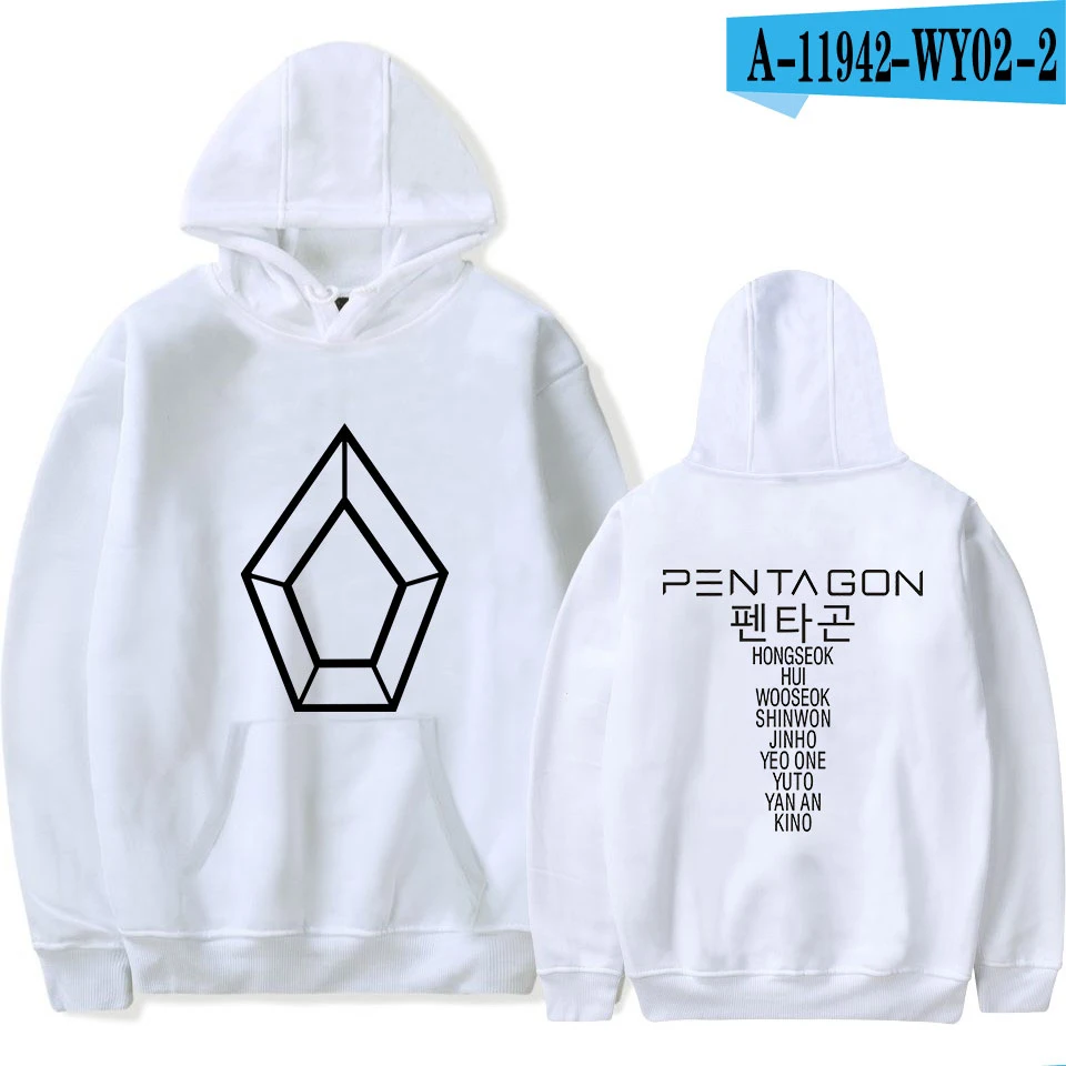 Navy Blue3 Новая корейская мода Kpop толстовки Толстовка Классный Логотип Пентагон Kpop корейский Стильный женский/мужской Harajuku горячая Распродажа уличная одежда - Цвет: Navy Blue3