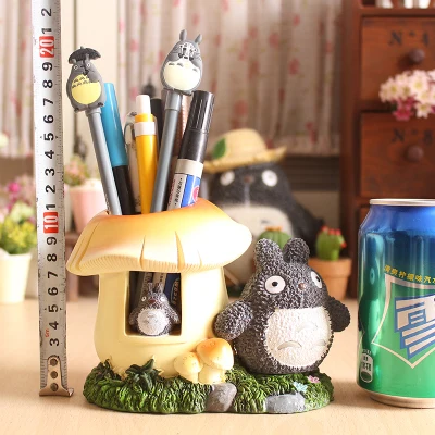 Mushroom Тоторо Kawaii настольная подставка для ручек милый карандаш держатель офисный стол органайзер Подставка для канцелярских принадлежностей Полимерная ручка горшок - Цвет: Mushroom