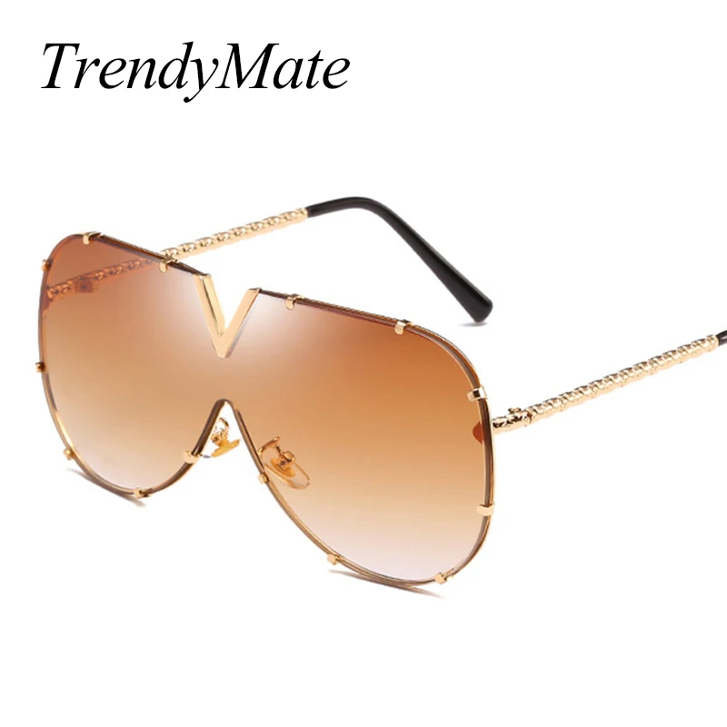 Солнцезащитные очки в стиле оверсайз с заклепками унисекс 1337T|shades men|brand sun glassesbrand