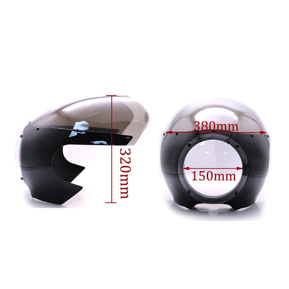 5 3/4 &quotмотоцикл кафе гонщик фара обтекатель лобовое стекло ветровое для Harley Sportster