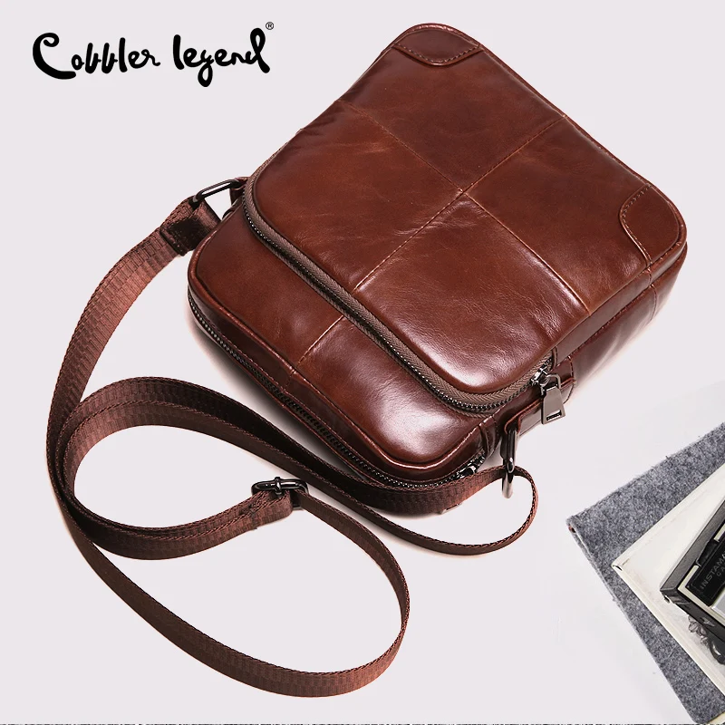Cobbler Legend 100% Мужская сумка из натуральной кожи мужские сумки через плечо Bolsas