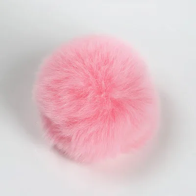 6cm Pink Помпон 6 см помпоны из кролика Рекс Меховые шарики для шитья на вязаных шапках брелок шарф обувь Меховые помпоны DIY аксессуары для рукоделия - Цвет: 6cm Pink