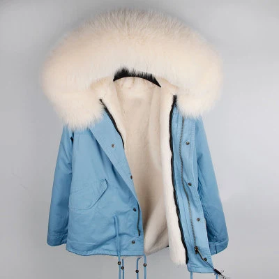 Бренд OFTBUY, парка, новинка, зимняя куртка, женские парки, пальто из натурального меха, Воротник из натурального Лисьего меха, теплый толстый искусственный мех внутри, большой мех