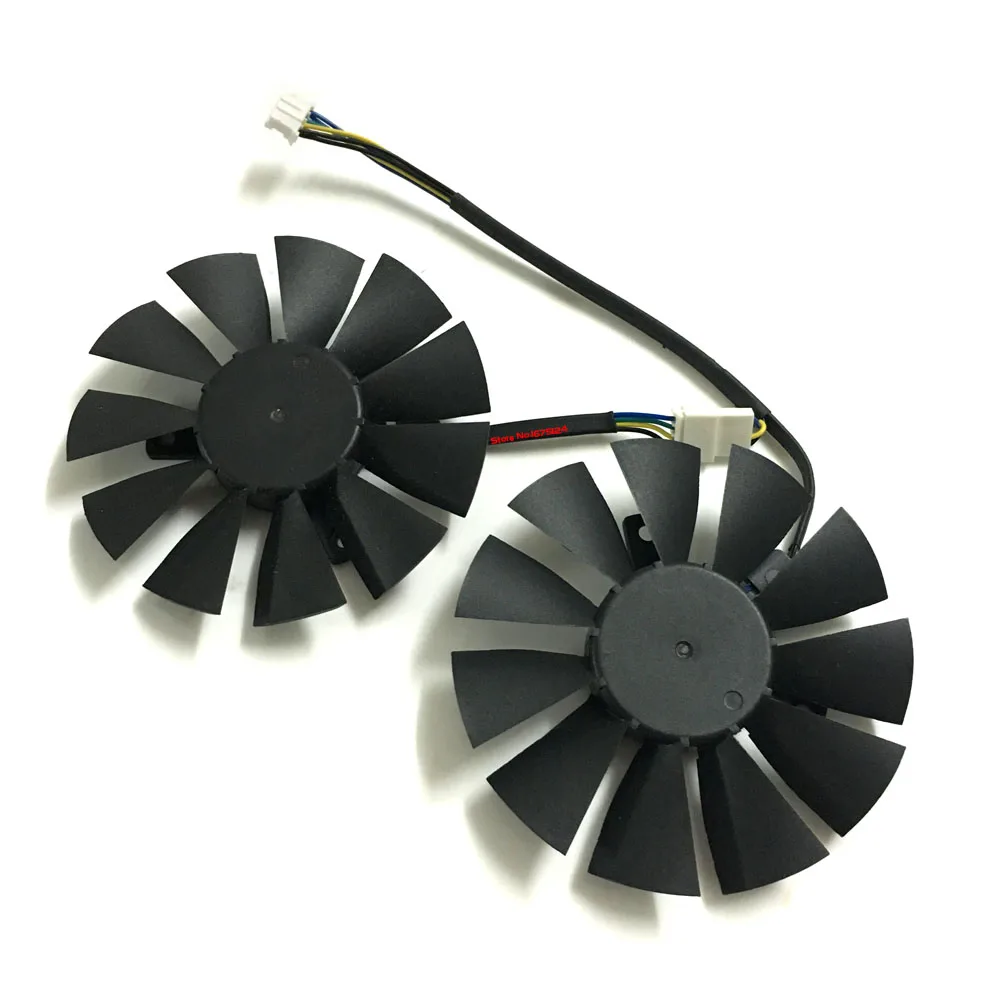 2 шт./лот STRIX R9 370 RX460 видеокарты VGA вентилятор cooler вентиляторы для ASUS GTX760 GTX1050Ti EX GTX