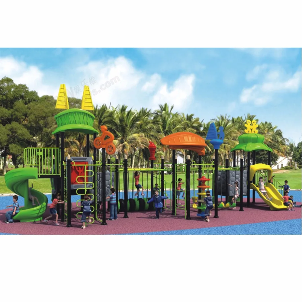 Multi-functional composite slide amusement combined outdoor playground for park OUT1637 with CE,TUV certificates