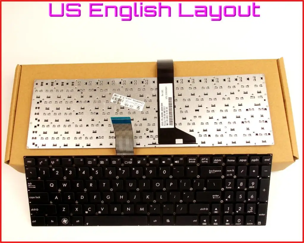 

New Keyboard US English Version for ASUS 131078718496M 0KNB0-610AUS00 9Z.N8SSQ.11D Laptop No Frame
