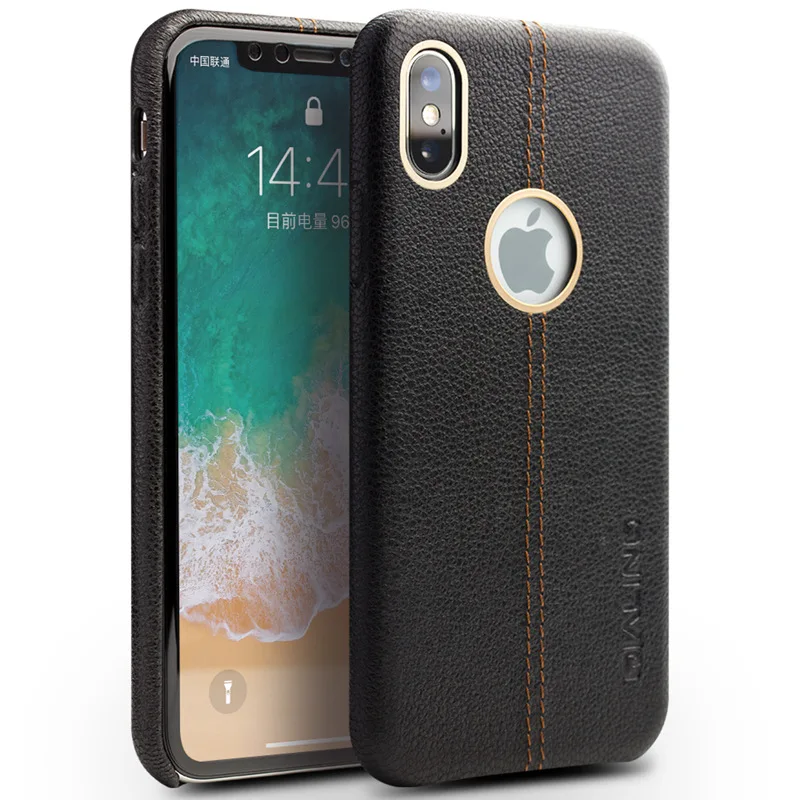 Qialino коровьей Пояса из натуральной кожи Пластик чехол для iPhone X | Мобильные