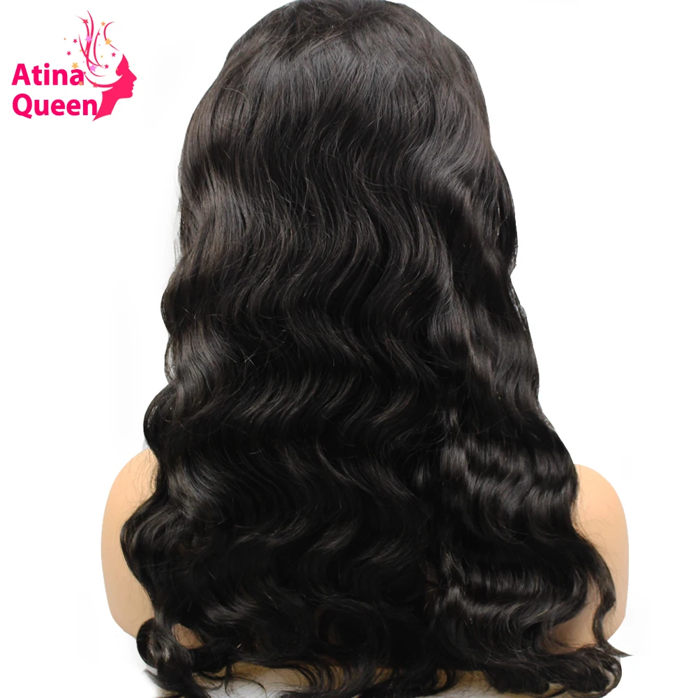 Atina Queen 180 плотность 360 синтетический фронтальный парик с волосами младенца Волна