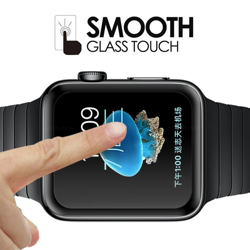 Для iWatch закалённое стекло с покрытием для Apple Watch 38 мм 42 серия 3 2 1 полное покрытие 3D