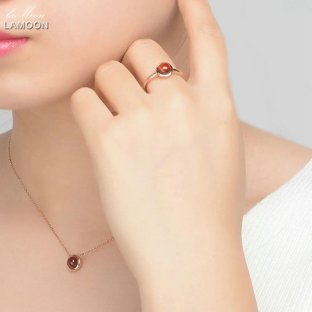 Женский ювелирный набор &quotЛамон&quot 6 мм 1.2ct 100% натуральный Круглый оранжевый