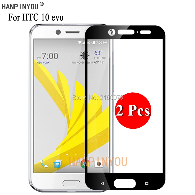 

2 шт./лот для HTC 10 Evo / Bolt 5,5 дюйма, полное покрытие, защита экрана, закаленное стекло, защитная пленка + инструменты для очистки