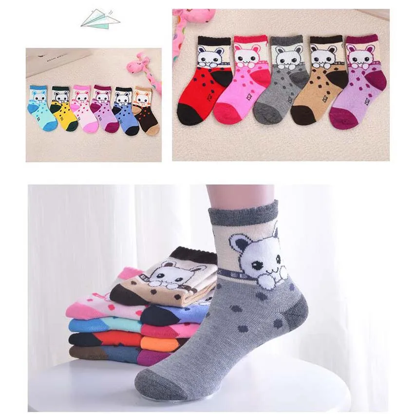 5 пар/партия носки для девочек Calcetines Mujer модные забавные рождественские с