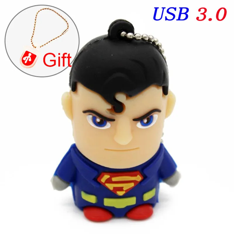 T1 JASTER USB 3,0 мультяшный Супермен Spiderman Бэтмен Капитан Америка силиконовый USB флеш-накопитель 64GB 4GB16GB 32GB USB - Цвет: T1