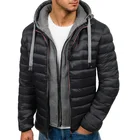 Мужская зимняя хлопковая куртка с капюшоном ZOGAA, новая брендовая повседневная мужская куртка-пуховик, однотонная мужская верхняя одежда, мужская парка