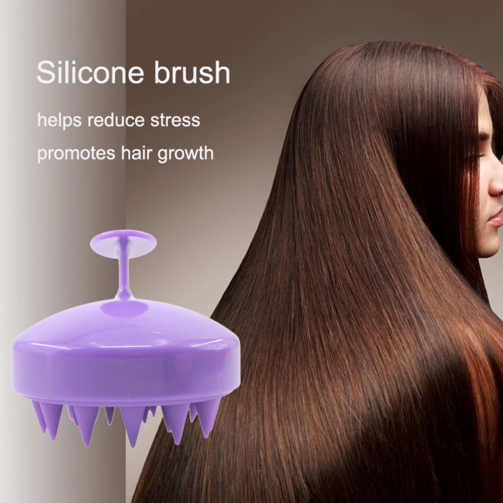 Handheld 5 Colors Silicone Scalp Shampoo Massage Brush Washing Shower Head Hair Brushes Comb Mini Head Meridian Massage Comb