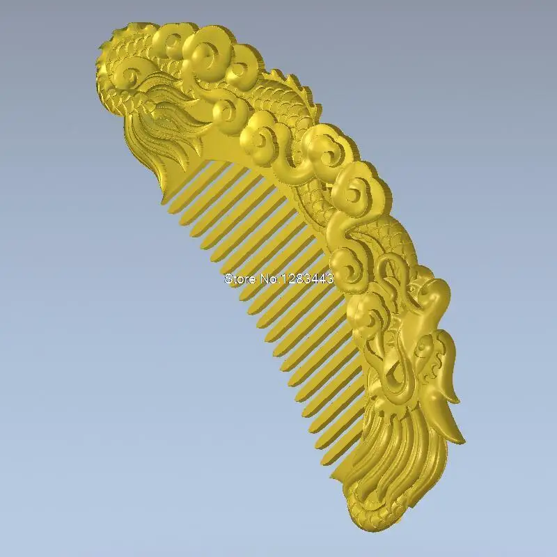 Расческа с драконом 3d модель рельеф для ЧПУ в формате STL 3D ЧПУ|comb machine|3d model reliefstl files