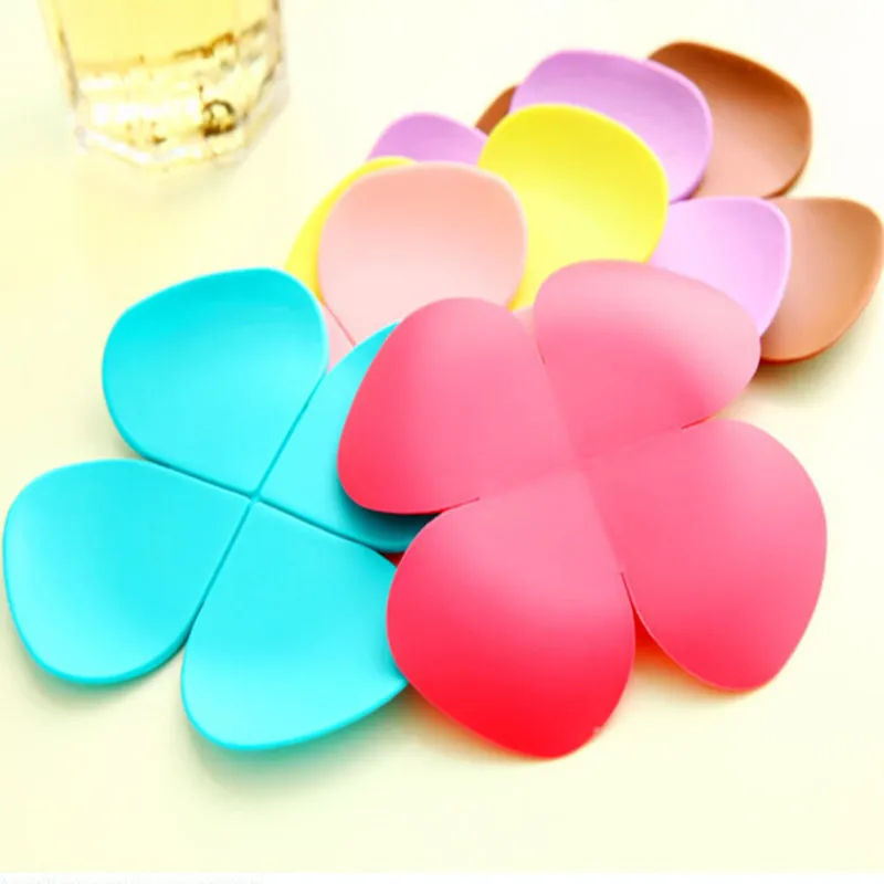 LIRUIKA цветок анти-горячий изоляционный коврик для чашки сладкий четырехлистный