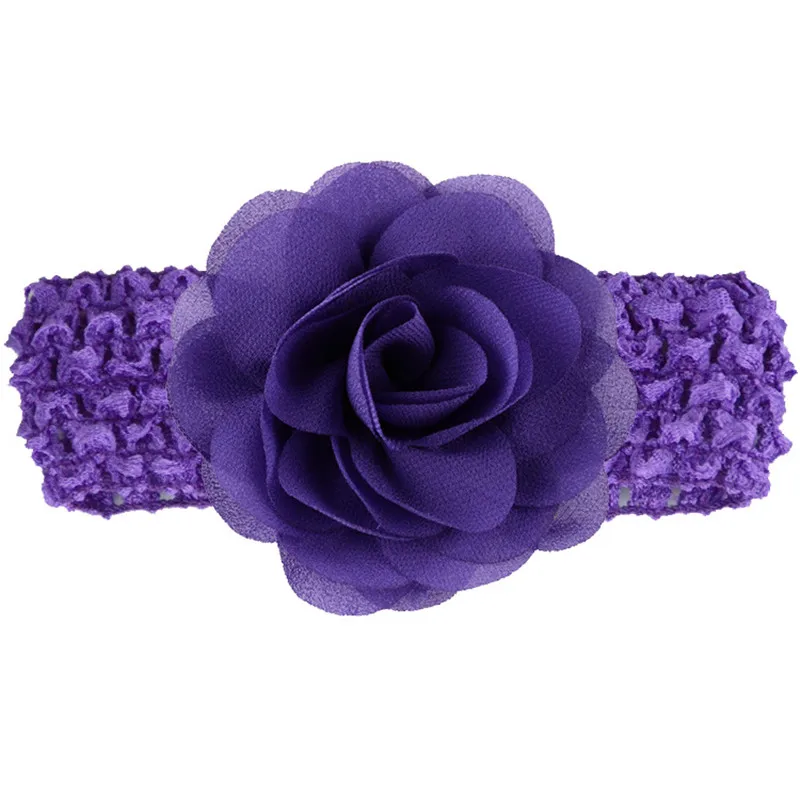 Elastic Baby Headbands Girls Lace Headband Chiffon Flower Hair Weave Band kids Accessories HFD157 | Детская одежда и обувь