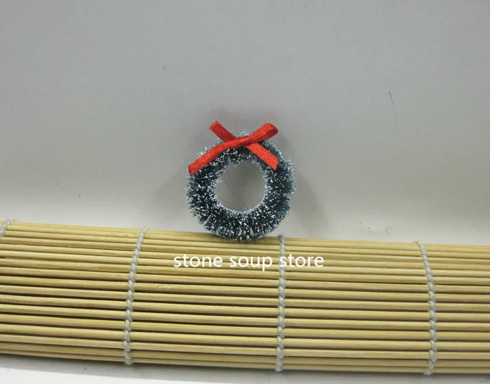 4cm add bowknot 8pcs 3-10 шт Мини натуральные Сизалевые венки Рождественские украшения для дома маленькие украшения для рождественской елки подвеска 3-9 см - Цвет: 4cm add bowknot 8pcs