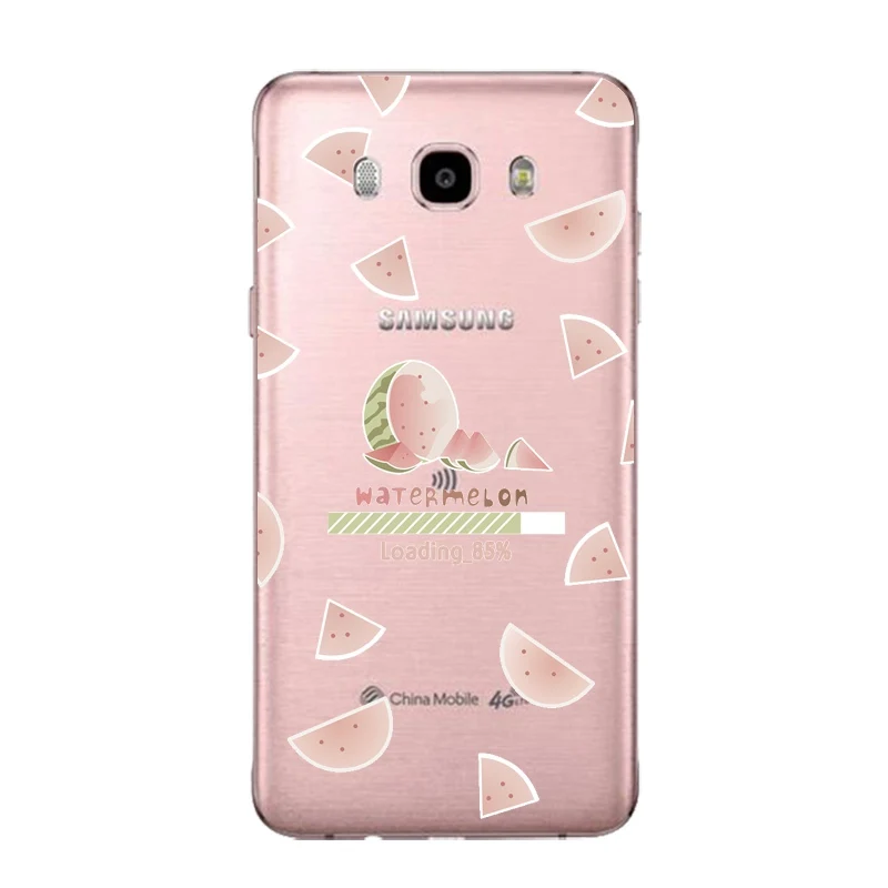 Fruit Flora Soft Clear TPU Phone Case For Samsung J3 J5 J7 S6 S7 S8 note8 A3 A5 C7 J2prime Pineapple SiliconeCover Free Shipping | Мобильные