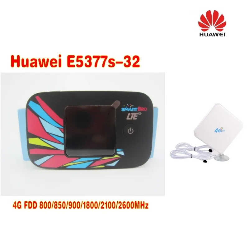 

Huawei E5377s-32 CAT4 150Mbps 4G LTE FDD 3G UMTS WiFi Mobile Wireless Router+4g TS9 35dbi antenna