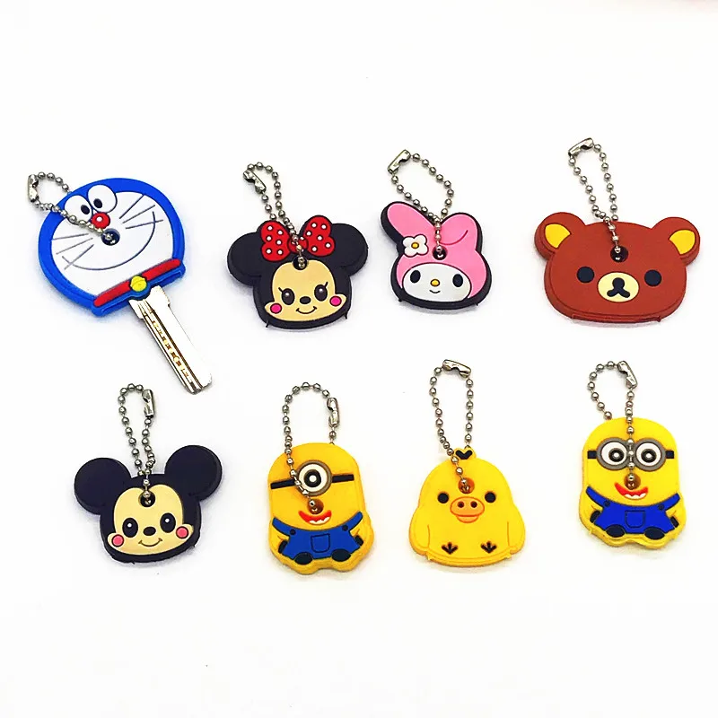 1 шт. силиконовый брелок с милым мультяшным медведем для женщин/мужчин колпачки