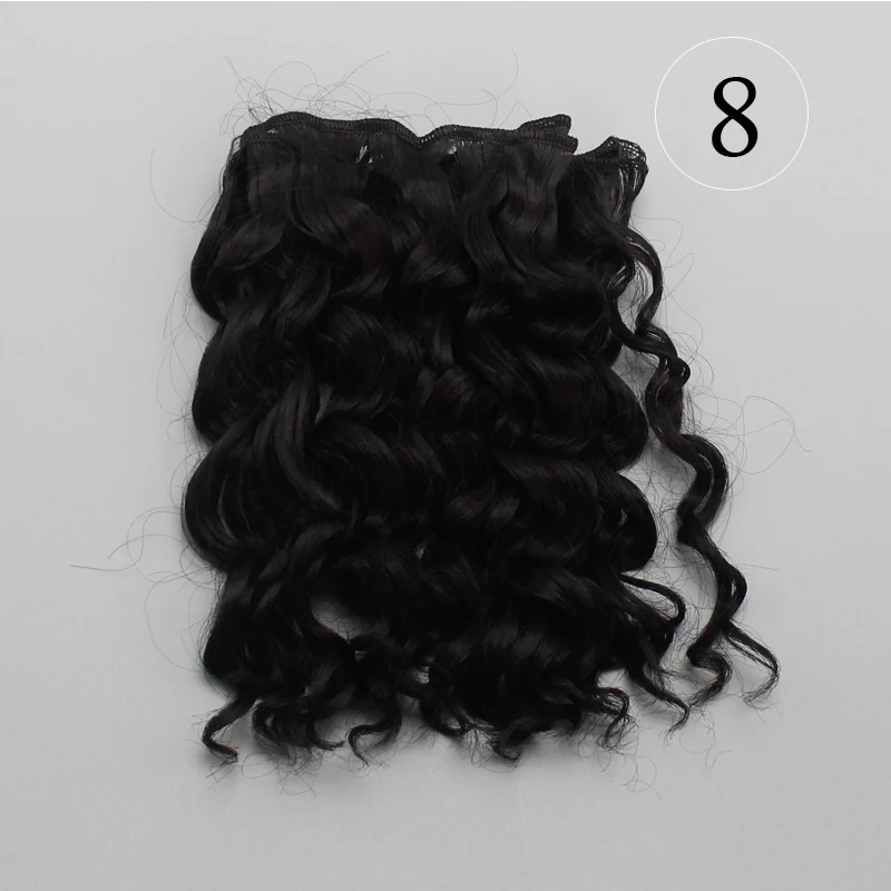 15 см кукольные волосы для 1/3 1/4 1/6 BJD diy кукла натуральные волнистые кукольные парики деревья молочный Шелковый парик термостойкие высокотемпературные кукольные волосы