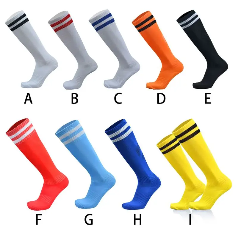9 цветов мужские взрослые ребристые Обрезанные выше колена футбольные длинные