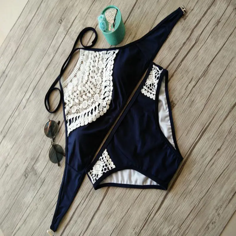 Push Up Swimwear Female Summer Women Sexy High Waist Bikini Set Lace Swimsuit Beachwear Bathing Suit Brazilian Biquini