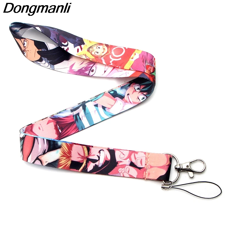 DMLSKY Anime hero boy Keychains Lanyard Neck Key Strap for Phone Keys ID Card Cartoon Lanyards M2347 | Украшения и аксессуары