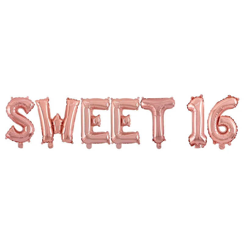 

Набор украшений для вечеринки "Sweet 16", Пончик, воздушные шары, розовое золото