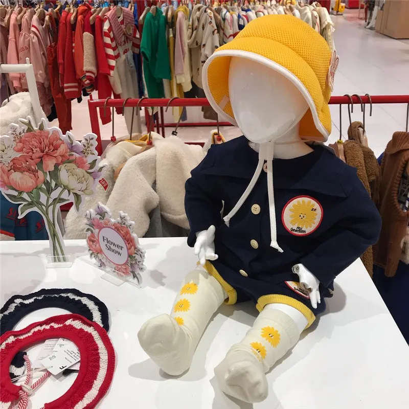Носки для малышей; модные носки без пятки с надписью «Lucky»; Bebe; корейские Носки с рисунком солнца для малышей; Детские аксессуары с рисунком вишни