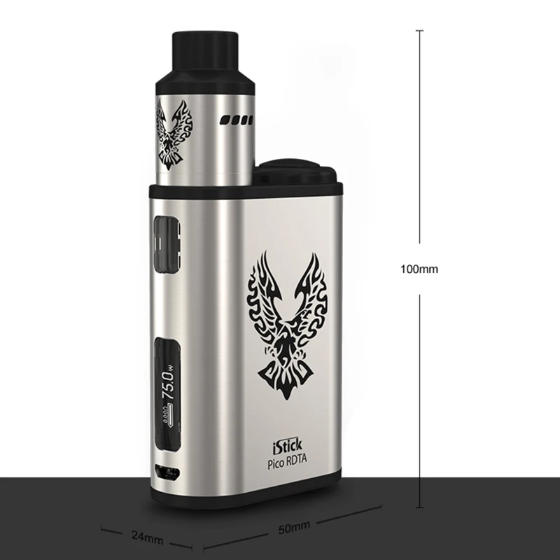 Стартовый мод Eleaf iStick Pico RDTA 75 Вт 2300 мАч с атомайзером 4 2 мл головка спирали Clapton-Black