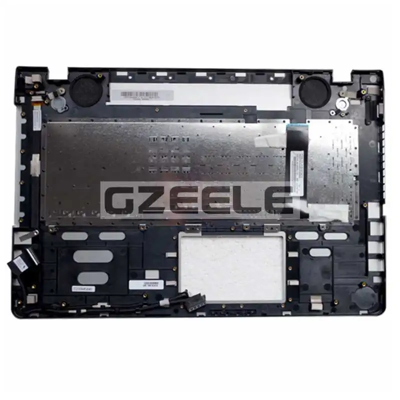 GZEELE для ASUS N76 N76V N76VB N76VJ N76VM N76VZ клавиатура с британской раскладкой с серебряной Упор для рук верхний чехол КБ ободок серебристый