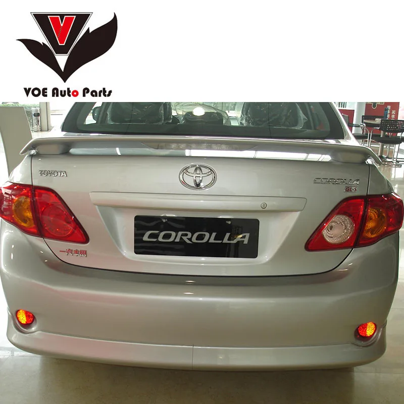 2006 2013 Corolla ABS пластик неокрашенный заднее крыло спойлер + светильник для Toyota