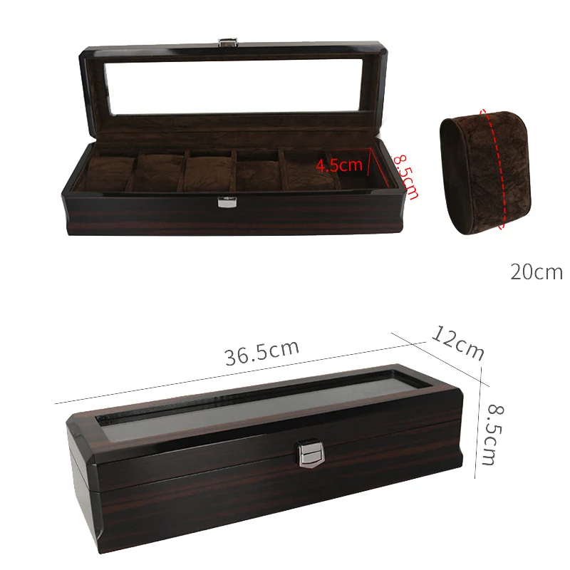 6 решеток ручной работы деревянная коробка для часов | Наручные часы