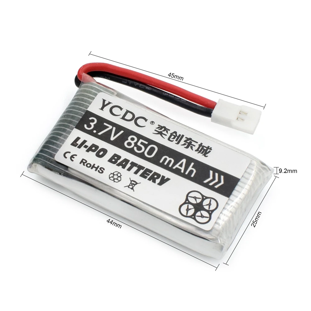 Литий ионный аккумулятор для дрона 3 7 В 850 мА/ч Syma X5C X5SC X5SW квадрокоптера с зарядным