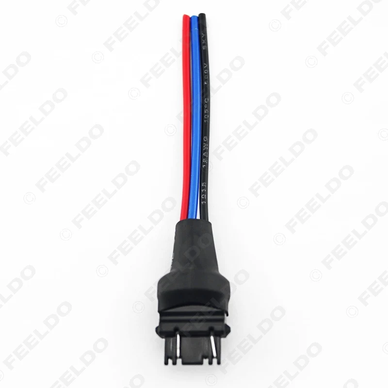 FEELDO 50 шт. автомобильная лампа 3157/3057/3155/3357/3457/3757/4057/W2.5X16Q Штекерный разъем с проводом