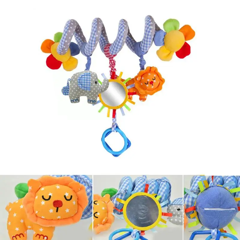 

Multi-functional Twist Crib Bed Around Hanging Toys Cartoon distorting mirror Animal Hobbies Plush Toy Promote Baby smooth toy