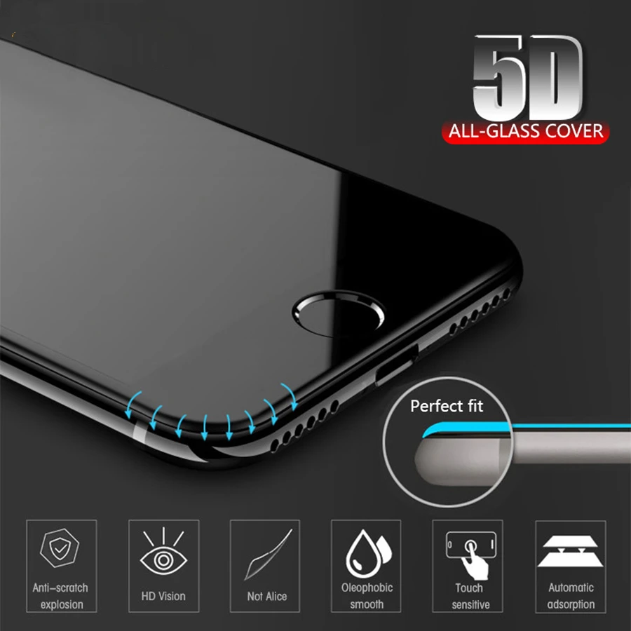 Для стекла Huawei P9 Lite мини защита экрана 5D изогнутое полное покрытие закаленное