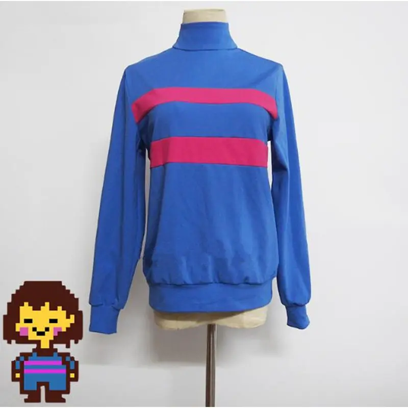 Male Blue Undertale Frisk Chara косплей костюм Аниме игра унисекс куртка пальто Хэллоуин Одежда для вечеринки - Цвет: Male Blue