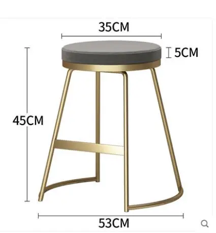 Nordic Iron Art Household Bar Chair Modern Simple Bar Chair High Stand Bar Chair Bar Chair Beauty Bench