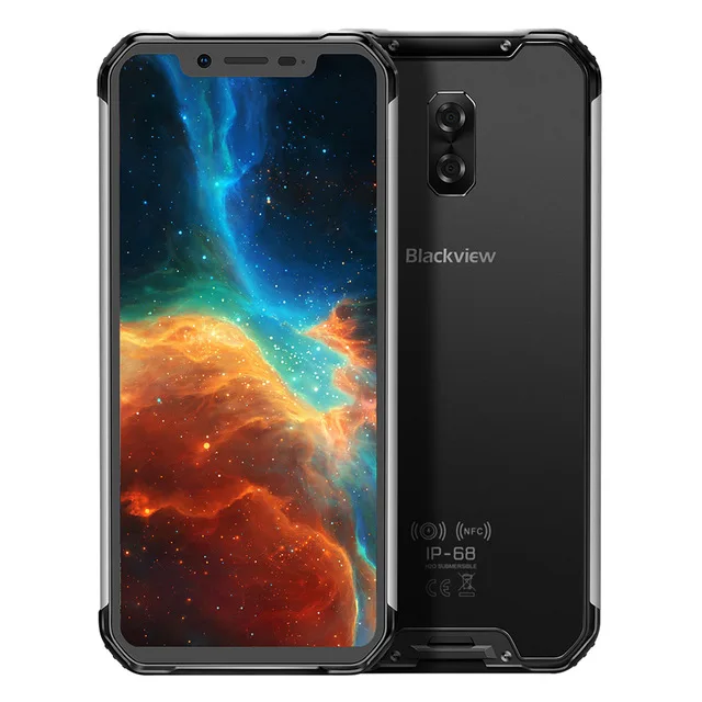 Black Новинка Blackview BV9600 IP68 водонепроницаемый мобильный телефон Helio P70 Android 9,0 4 Гб+ 64 Гб 6,2" 19:9 AMOLED 5580 мАч смартфон - Цвет: Black