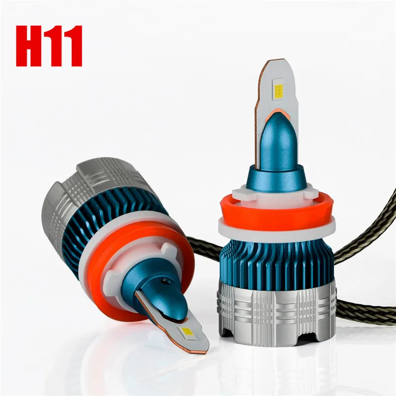 Мини plug and play стиль H4 HI короче спереди и длиннее сзади) H1 H3 H7 H11 9005 9006 880 светодиодный фары лампы 6500 k
