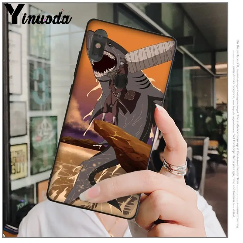 Умный чехол Yinuoda Naruto AKATSUKI черный мягкий для телефона Xiaomi Mi 6 Note3 8 8SE Redmi 5 5Plus Note4 4X