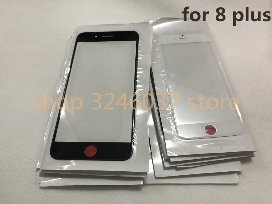 

50pcs/lot NEW Original Replacement LCD Front Touch Screen Glass Outer Lens for iphone 8 plus Oleophobic coating high quality