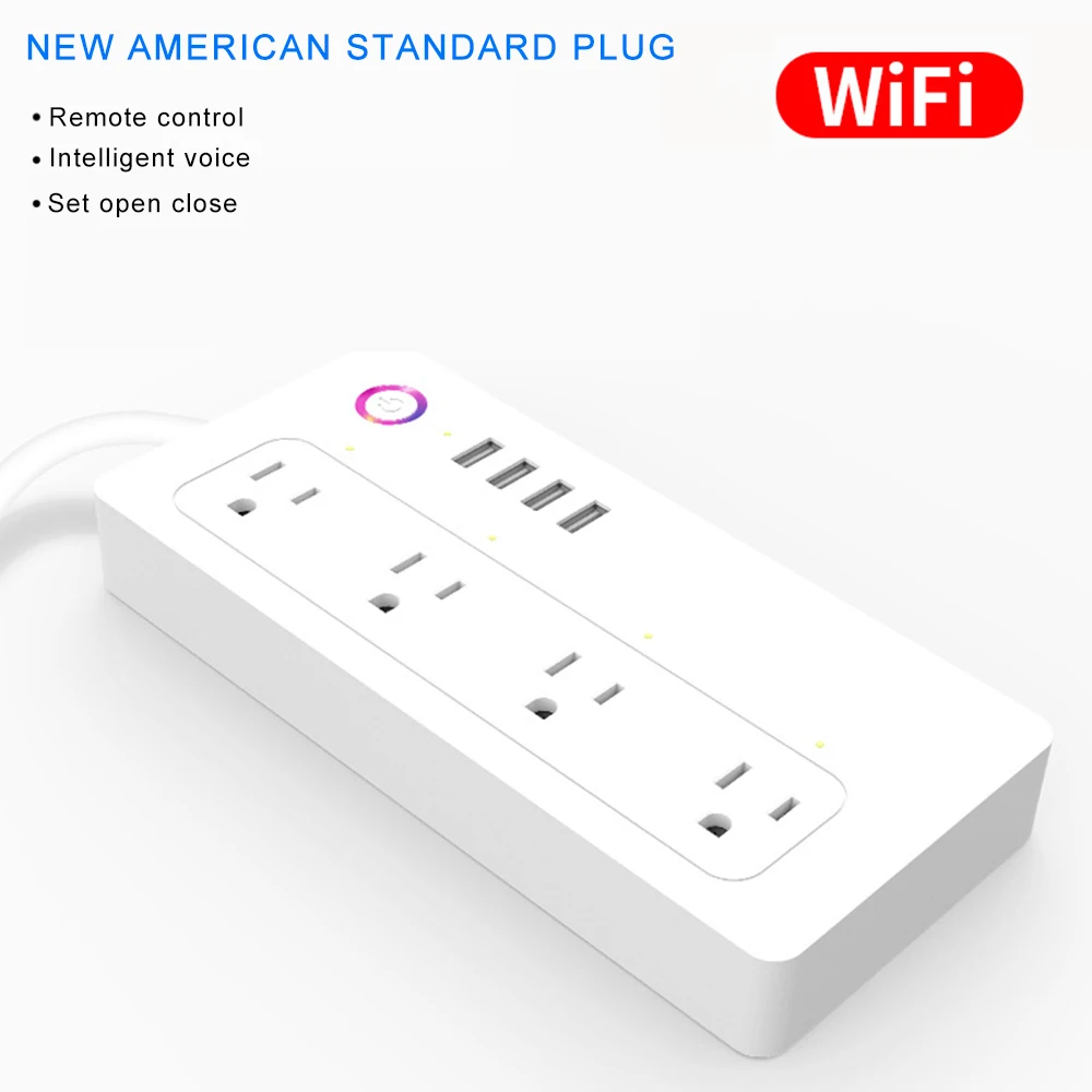 4 USB порта Голосовое управление Smart Wifi power Strip surge protector несколько розеток питания для Amazon Echo Alexa Google домашний таймер