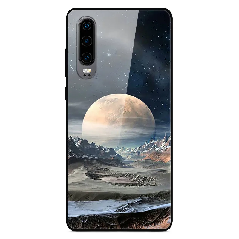 19 Чехол H для huawei P30, жесткий стеклянный чехол для телефона huawei P30 Pro P30Pro, Мягкий бампер, закаленное P 30, пространство для Huawe P30 - Цвет: 19