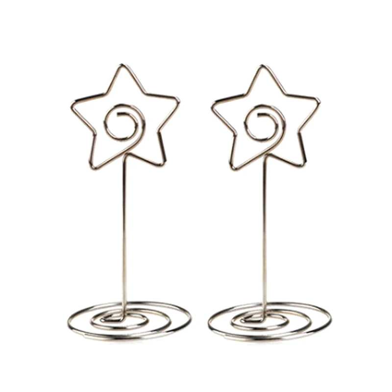 10 шт. натуральная нержавеющая сталь Мемо клещи зажимы орнамент дома декоративная